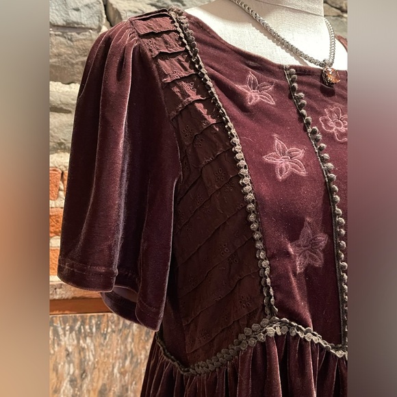 POL Velvety Baby Doll Style BOHO Hippie Chick Top w/beautiful details (Small) - Picture 3 of 16